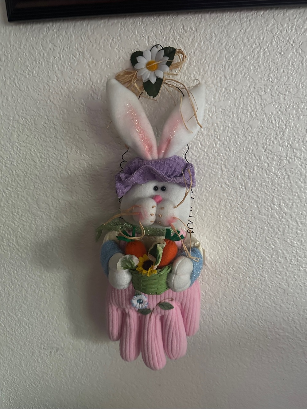 Easter Bunny Wall Hanging - Pink, White, Purple